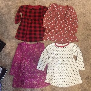 Lot of 5 long sleeve girls dresses